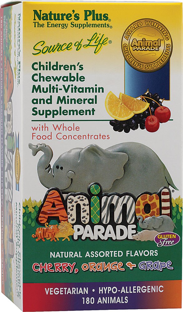 Nature's Plus Animal Parade® Children's Multi-Vitamin and Mineral ... Nature's Plus Animal Parade® Children's Multi-Vitamin and Mineral ...