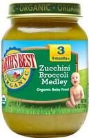 Earth's Best Organic Baby Food Stage 3 Zucchini Broccoli Medley - 6 oz