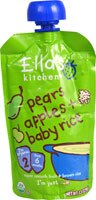 Ella's Kitchen Organic Baby Food Apples, Pears and Baby Rice - 3.5 oz