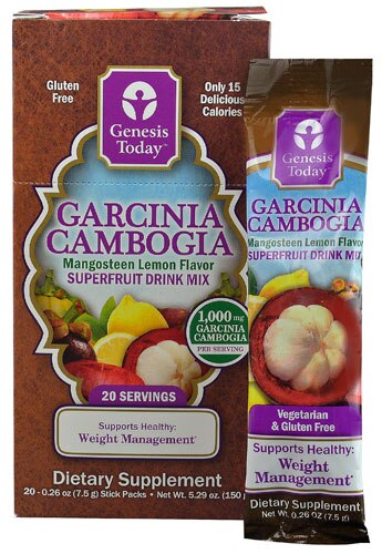 Genesis Today Garcinia Cambogia Superfruit Drink Mix Mangosteen Lemon