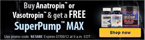 Free SuperPump MAX with qualifying purchase