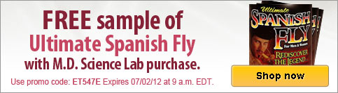 Free sample of Ultimate Spanish Fly with qualifying purchase