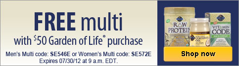 Free multivitamin with qualifying purchase