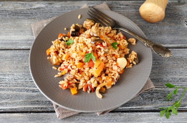 2019 year - Brown Rice Pilaf with Apricots and Almonds 2019 year