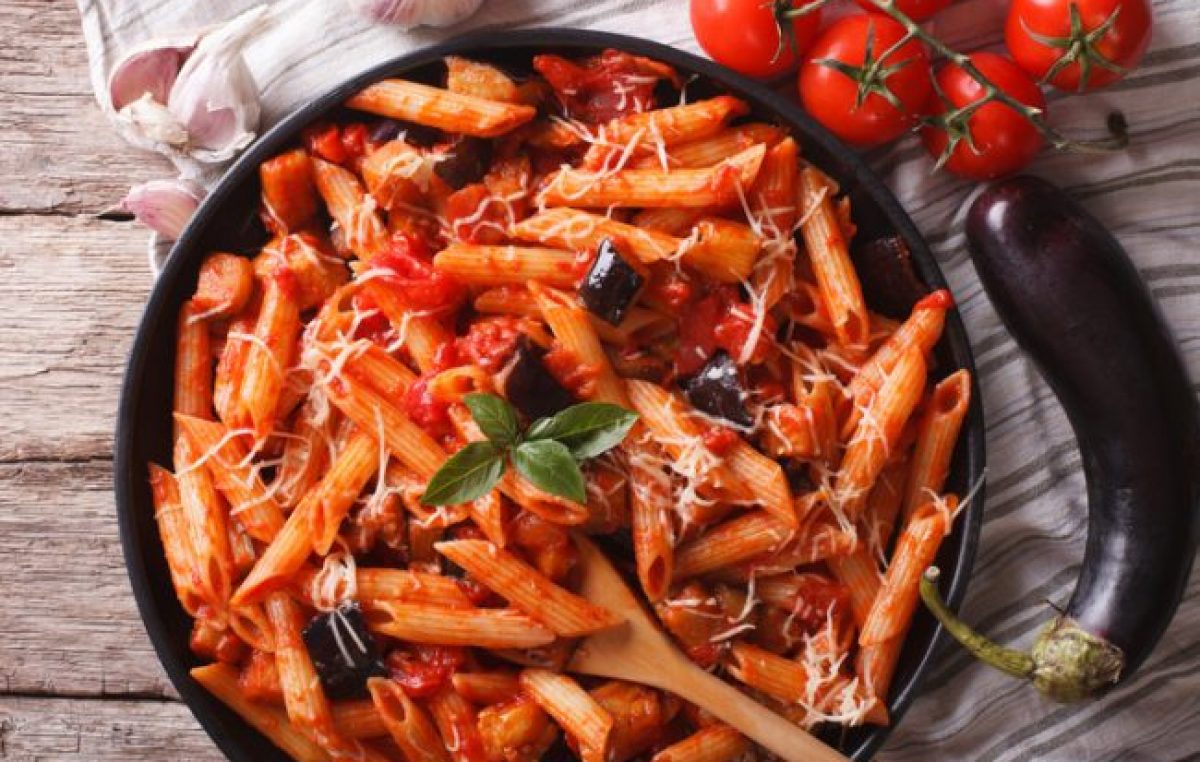 Red Lentil Pasta with Tomato Eggplant Sauce Vitacost Blog