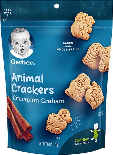 Gerber Graduates for Toddlers Animal Crackers Cinnamon Graham 6 oz