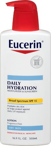 Eucerin Daily Protection Moisturizing Body Lotion Fragrance Free 16.9