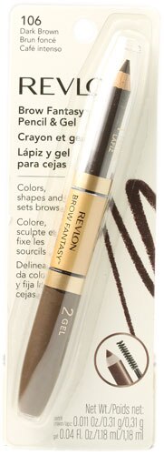 Revlon Brow Fantasy Pencil And Gel Dark Brown 0.04 Fl Oz