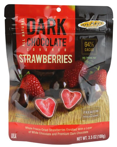 Mrs May S Naturals Dark Chocolate Covered Strawberries Mrs May S Naturals Dark Chocolate Covered Strawberries