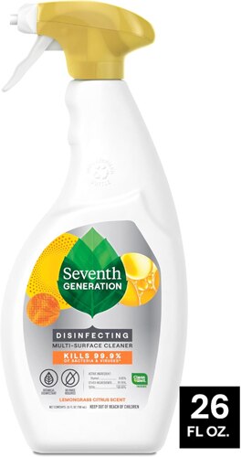 Seventh Generation Disinfecting Multi - surface Cleaner Lemongrass