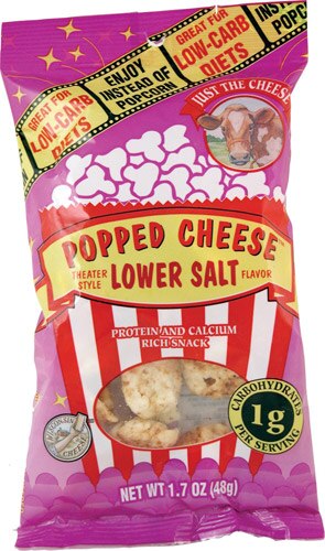 Just The Cheese Popped Cheese Lower Salt Theater Style 1.7 Oz