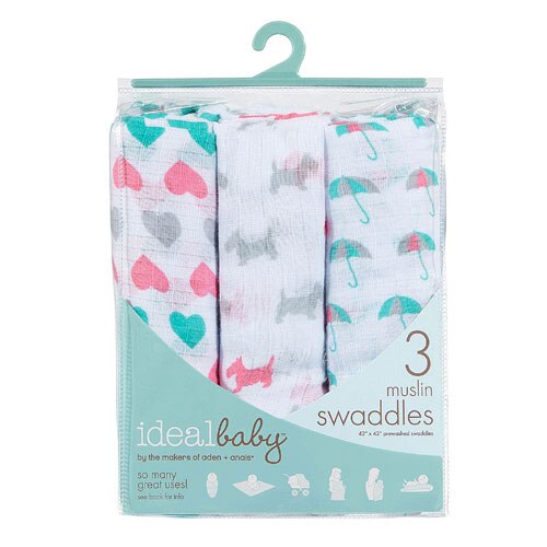 Ideal Baby By The Makers Of Aden + Anais Girl Swaddles Pretty Sweet 3