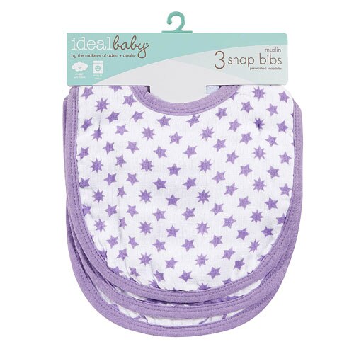 Ideal Baby By The Makers Of Aden + Anais Girl Muslin Snap Bibs Cherub