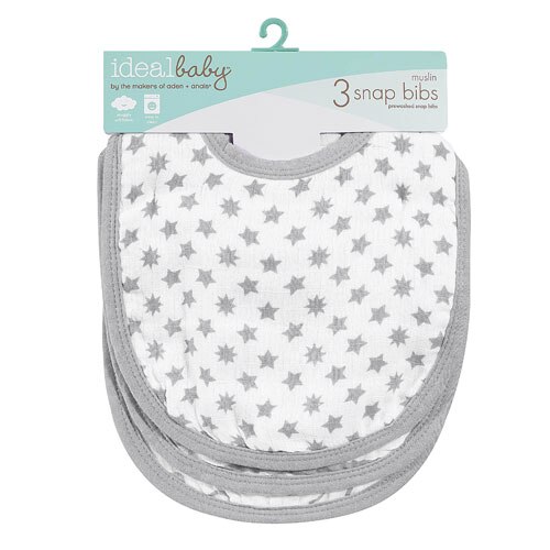 Ideal Baby By The Makers Of Aden + Anais Muslin Snap Bibs Pint Size 3