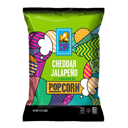 Pop Art Gourmet Popcorn White Cheddar Jalapeno 5 oz