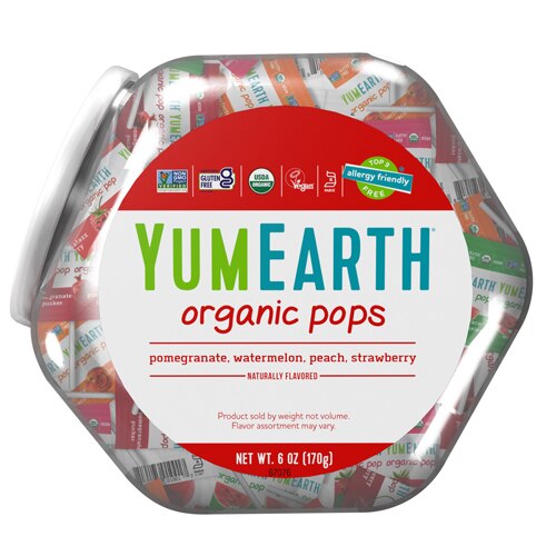 Yummy Earth Organic Lollipops Assorted Personal Bin 6 Oz - Vegan