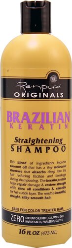 Renpure Originals Brazilian Keratin Straightening Shampoo 16 Fl Oz