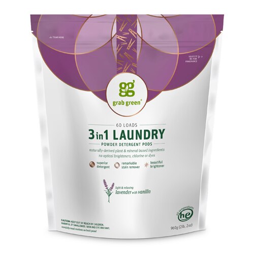 Grab Green Grabgreen 3 - in - 1 Laundry Detergent Pods Lavender With