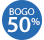 Buy one, get one 50% off .No promo code required.