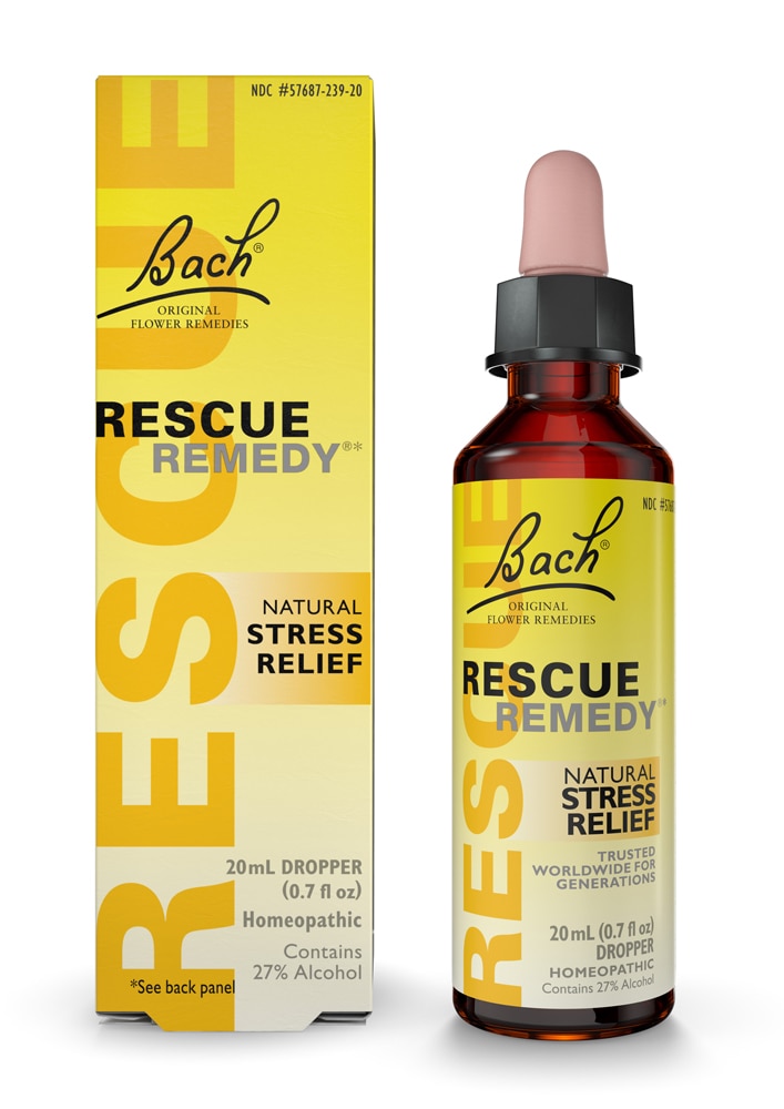 Bach Flower Remedies Rescue Remedy Natural Stress Relief -- 0.7 fl oz