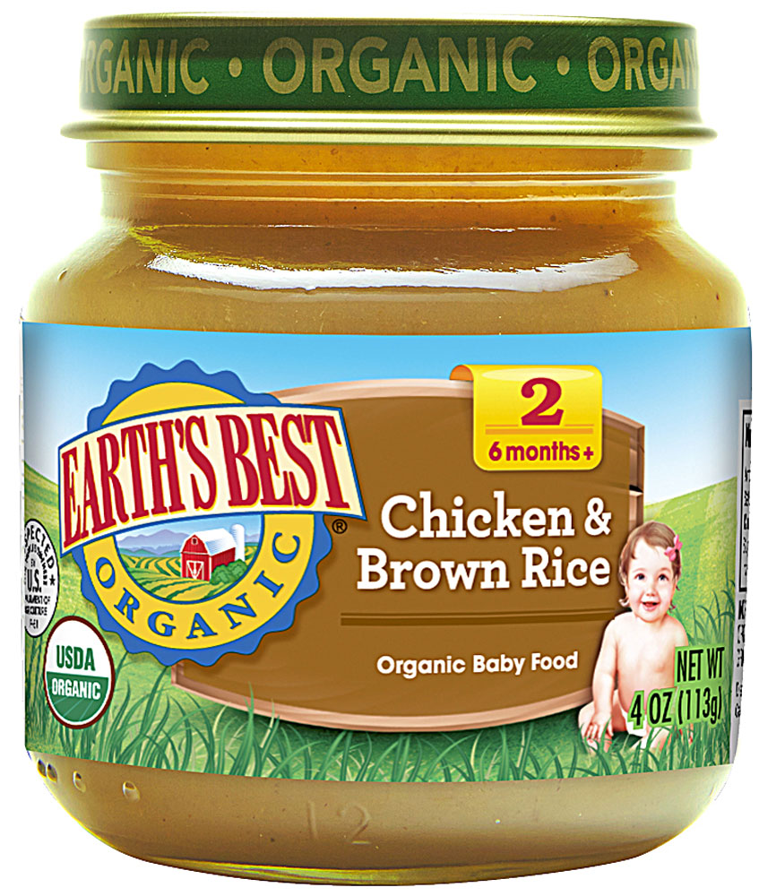 Earth's Best Organic Baby Food Stage 2 Chicken & Brown ...