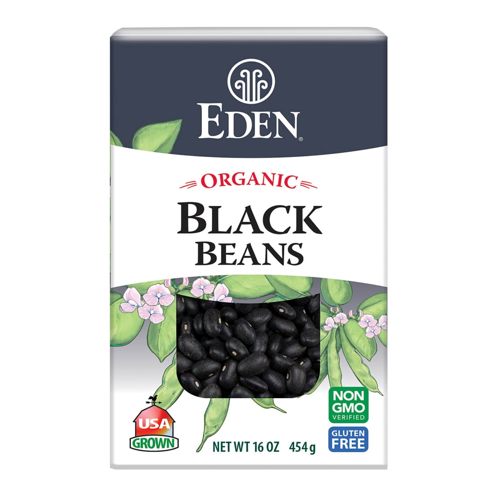 Eden Foods Organic Black Beans Dry 16 oz Vitacost