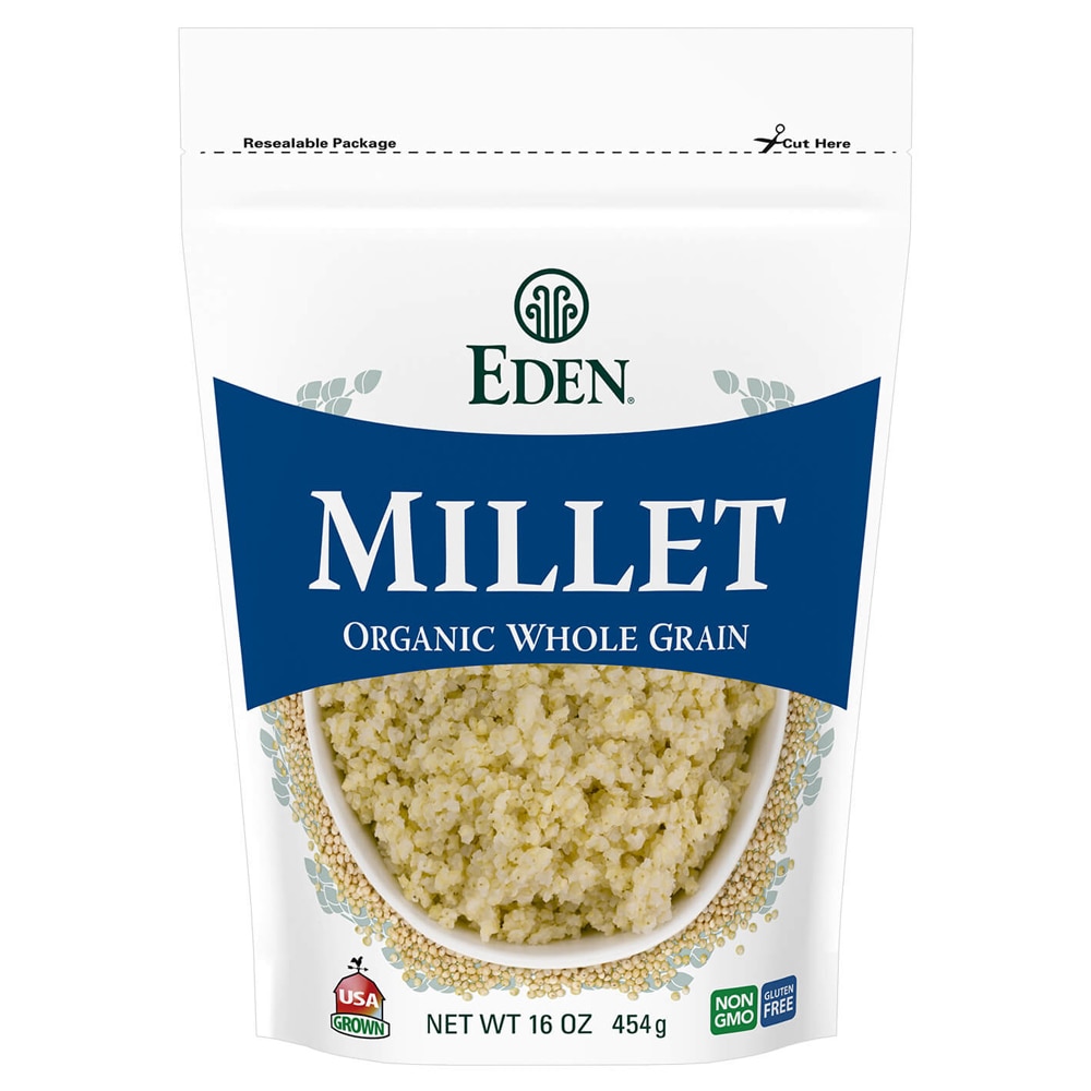 Eden Foods Organic Millet Whole Grain Gluten Free 16 oz Vitacost
