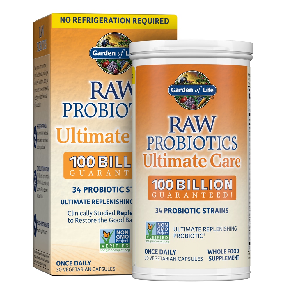 Garden Of Life Raw Probiotics Ultimate Care 100 Billion Cfu 30