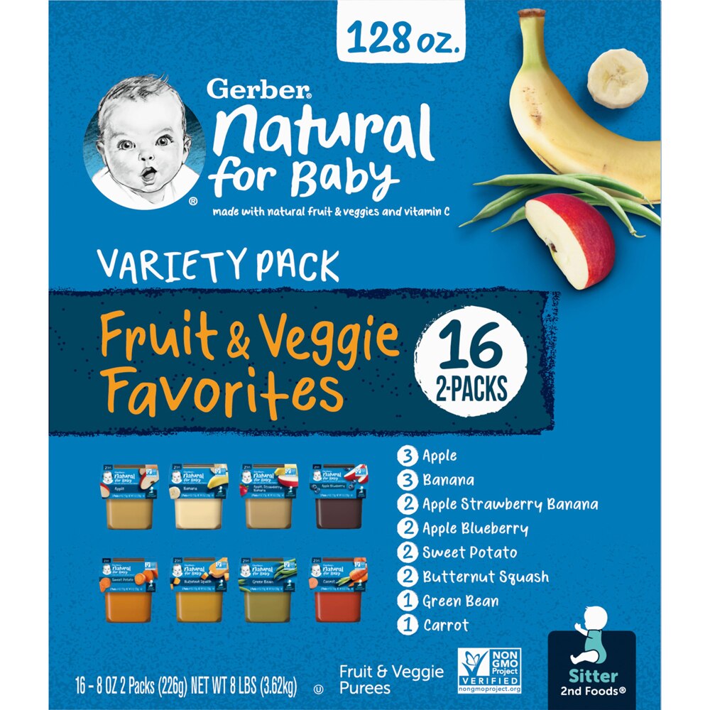 Gerber 2nd Foods Variety Pack -- 16 Two Packs - Vitacost