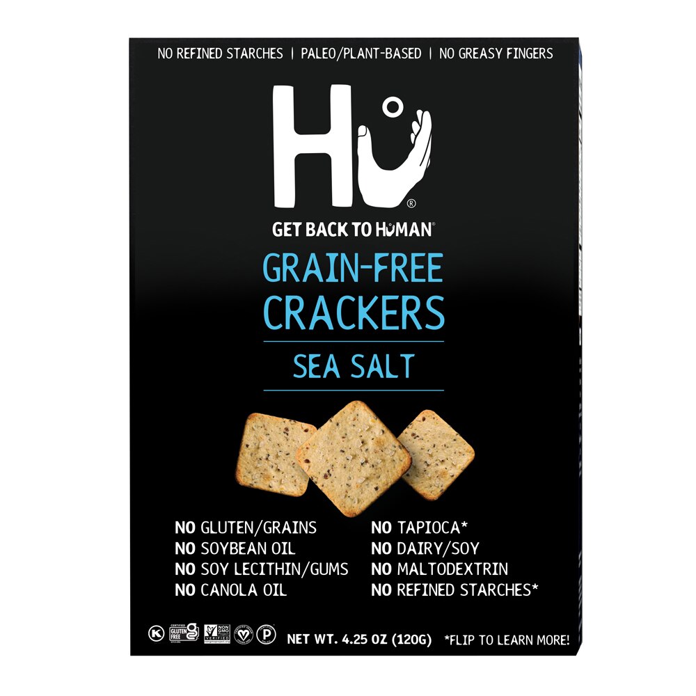HU Kitchen Grain-Free Crackers Sea Salt -- 4.25 oz - Vitacost