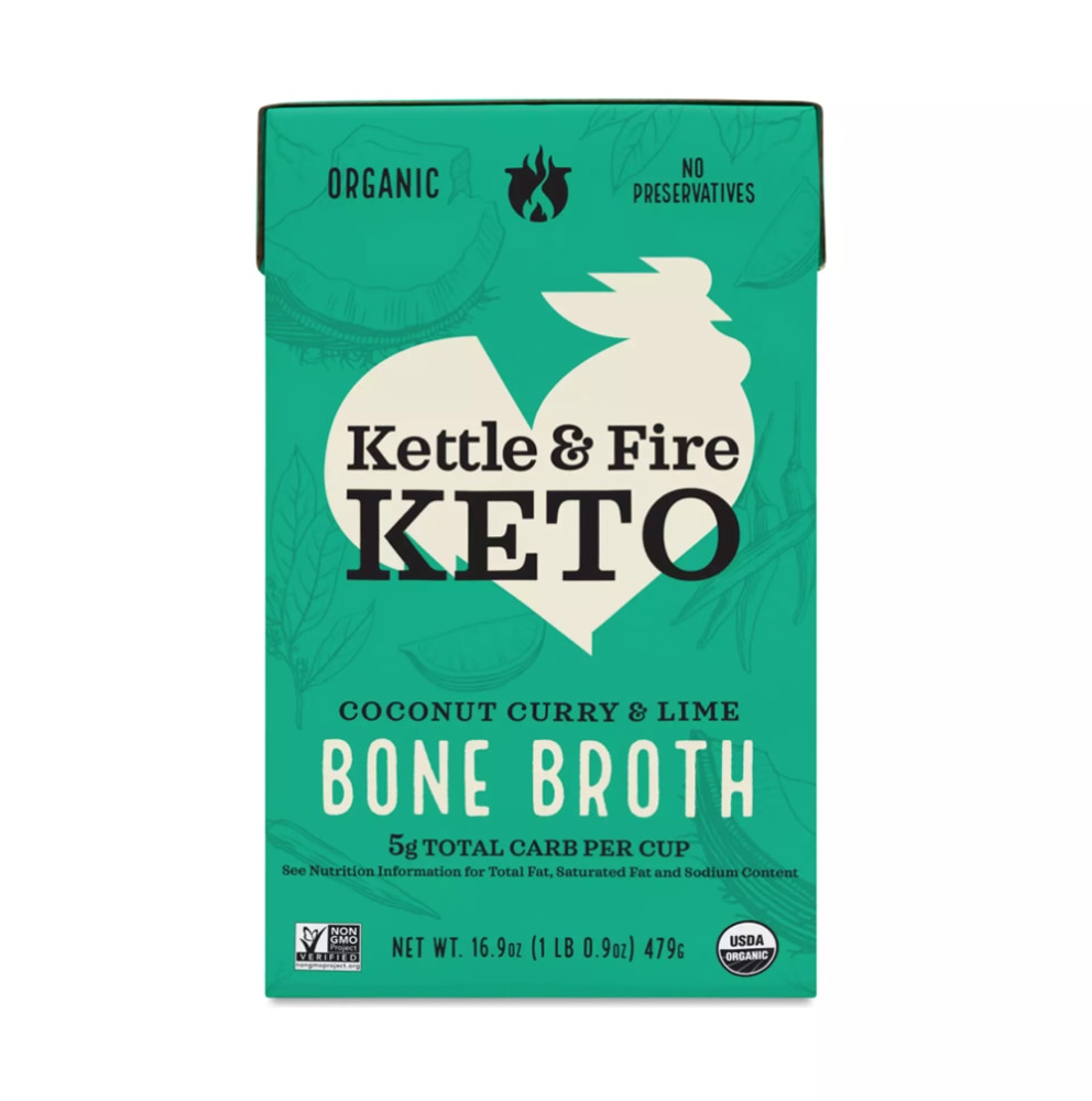 Kettle & Fire Keto Coconut Curry & Lime Bone Broth 16.9 oz Vitacost