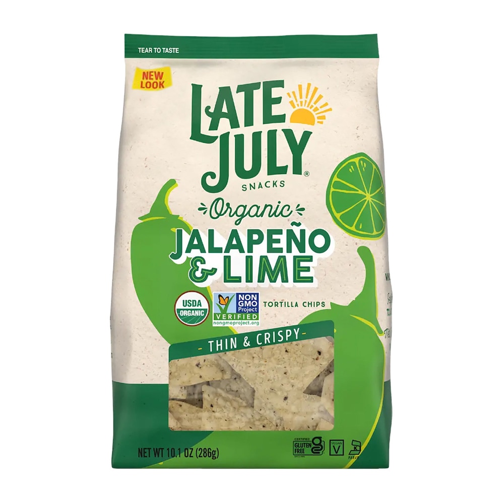 Late july organic tortilla chips jalapeno lime 10 1 oz vitacost