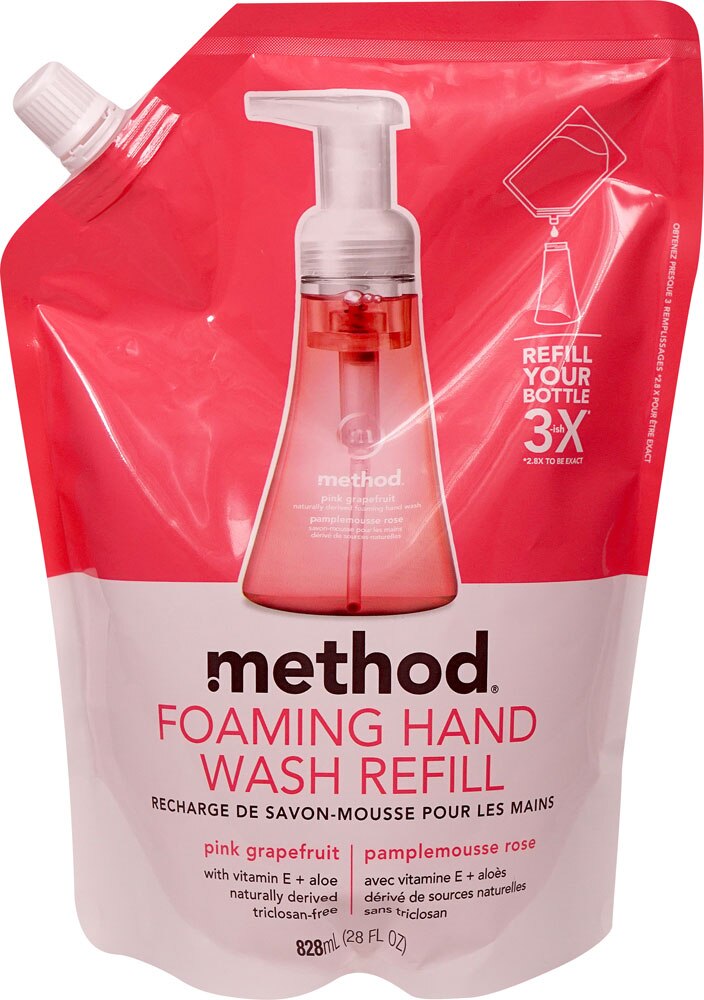 Method Foaming Hand Wash Refill Pink Grapefruit -- 28 fl oz - Vitacost