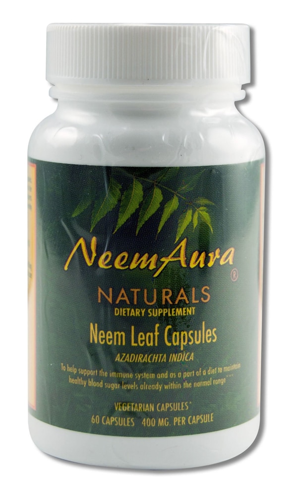 Neem Aura Organic Neem Leaf 60 Vegetarian Capsules Vitacost