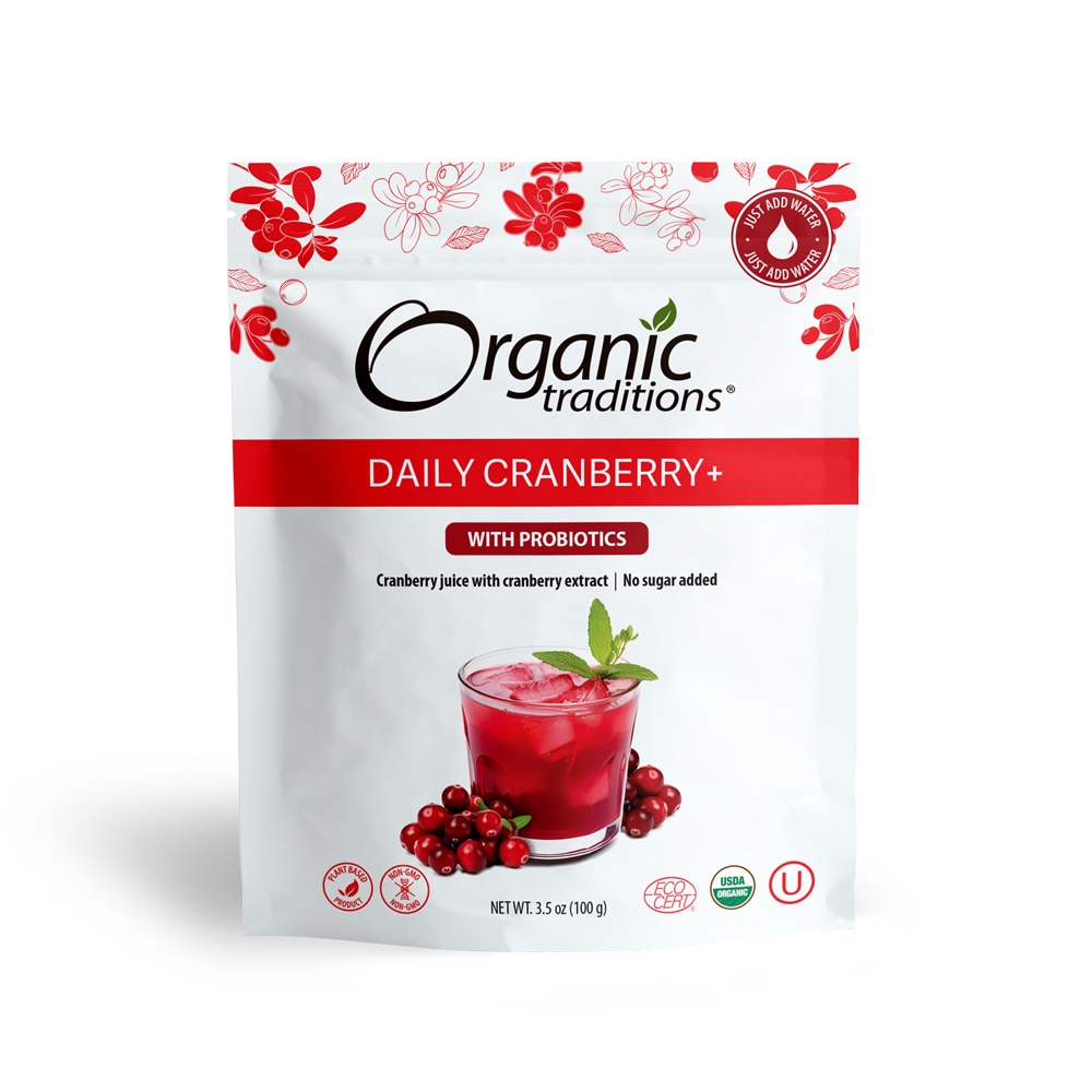 Organic Traditions Daily Cranberry+ With Probiotics -- 3.5 oz - Vitacost
