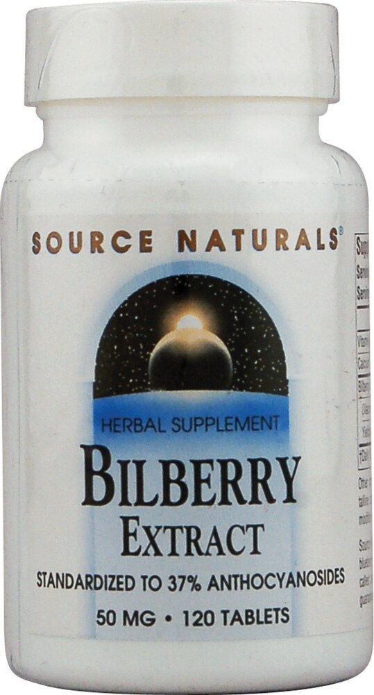 Source Naturals Bilberry Extract 50 mg 120 Tablets Vitacost