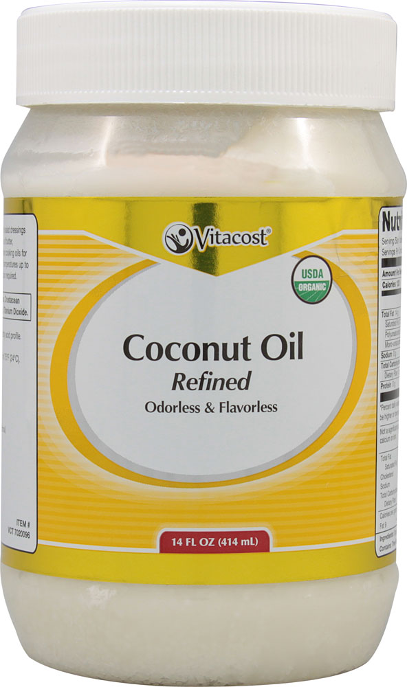 Vitacost Organic Coconut Oil Refined Odorless & Flavorless 14 fl oz