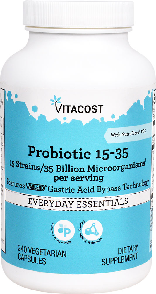 Vitacost Probiotic 1535 15 Strains 35 billion CFU† per serving