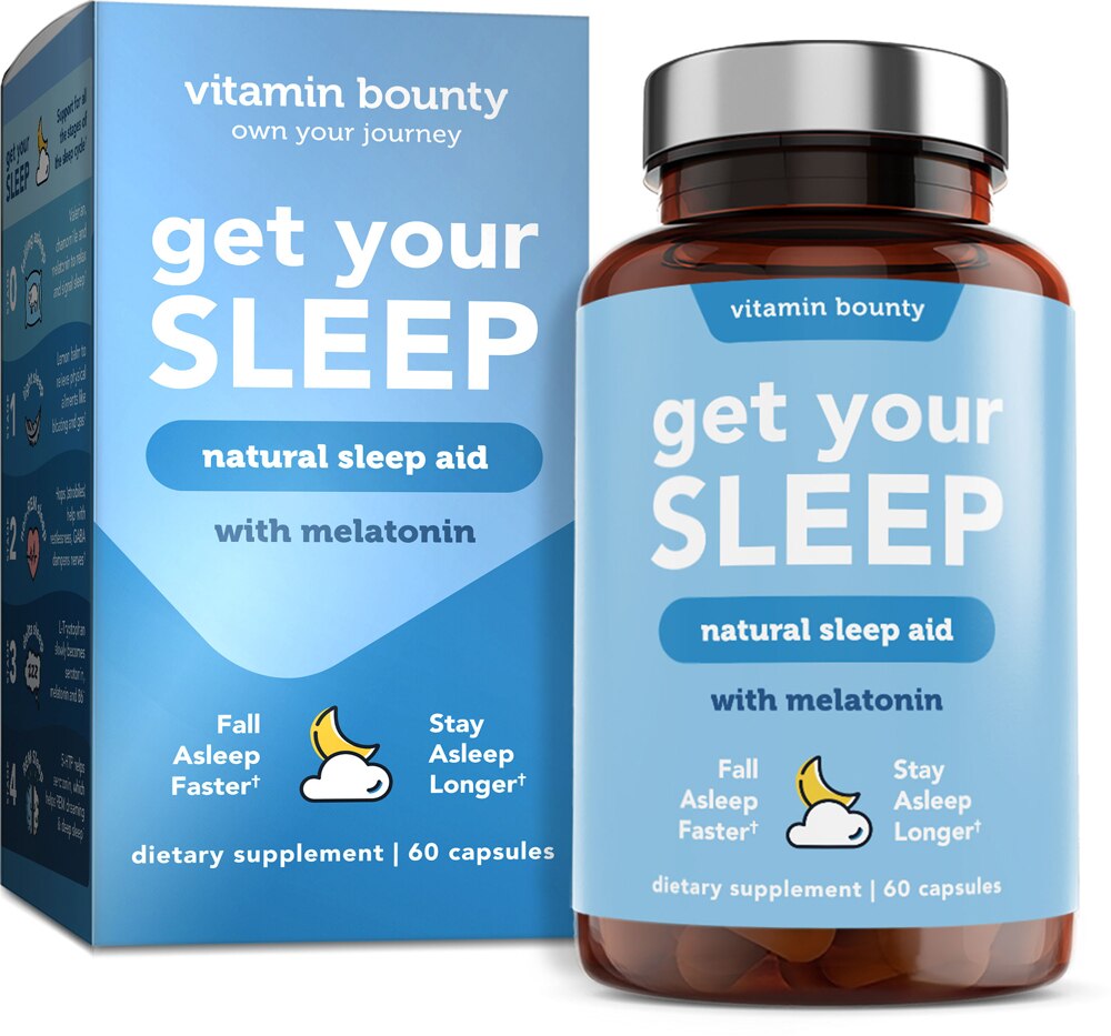 Vitamin Bounty Get Your Sleep Natural Sleep Aid with Melatonin 60