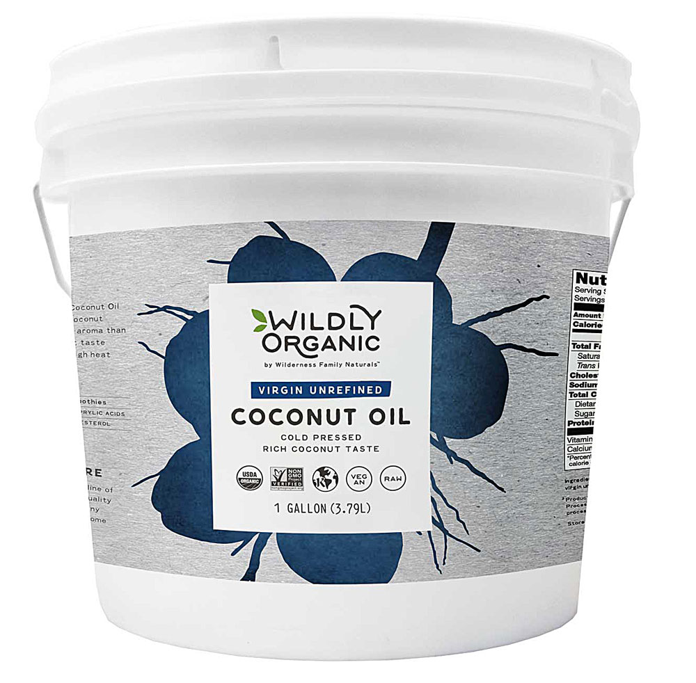 Wildly Organic Virgin Unrefined Coconut Oil 1 Gallon Vitacost
