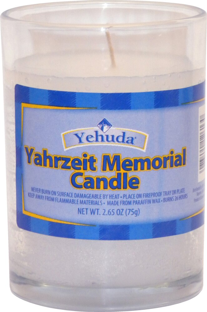 Yehuda Yahrzeit Memorial Candle White 2.65 oz Vitacost