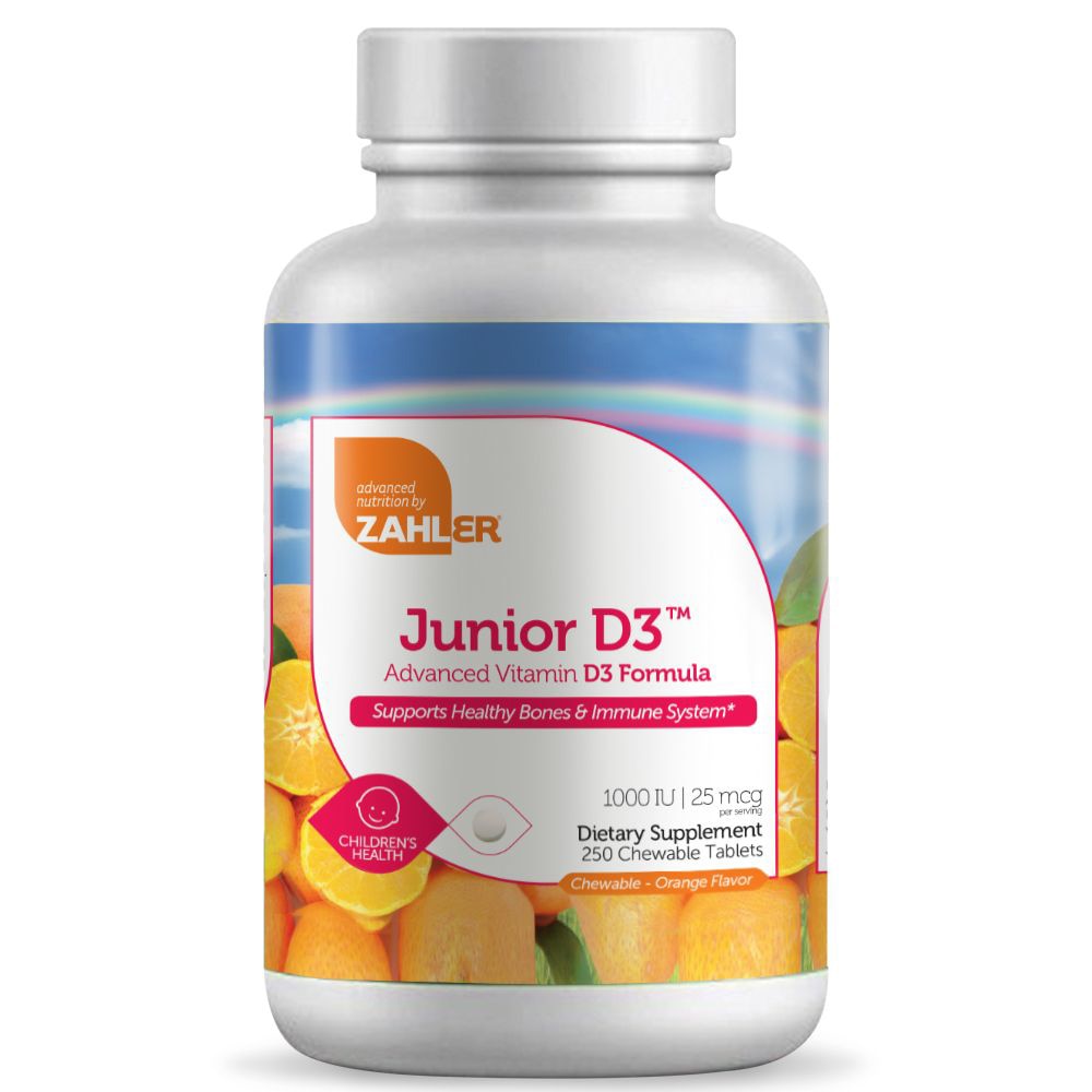 Zahler Junior D3 Advanced Vitamin D3 Formula Orange 1000 IU 250