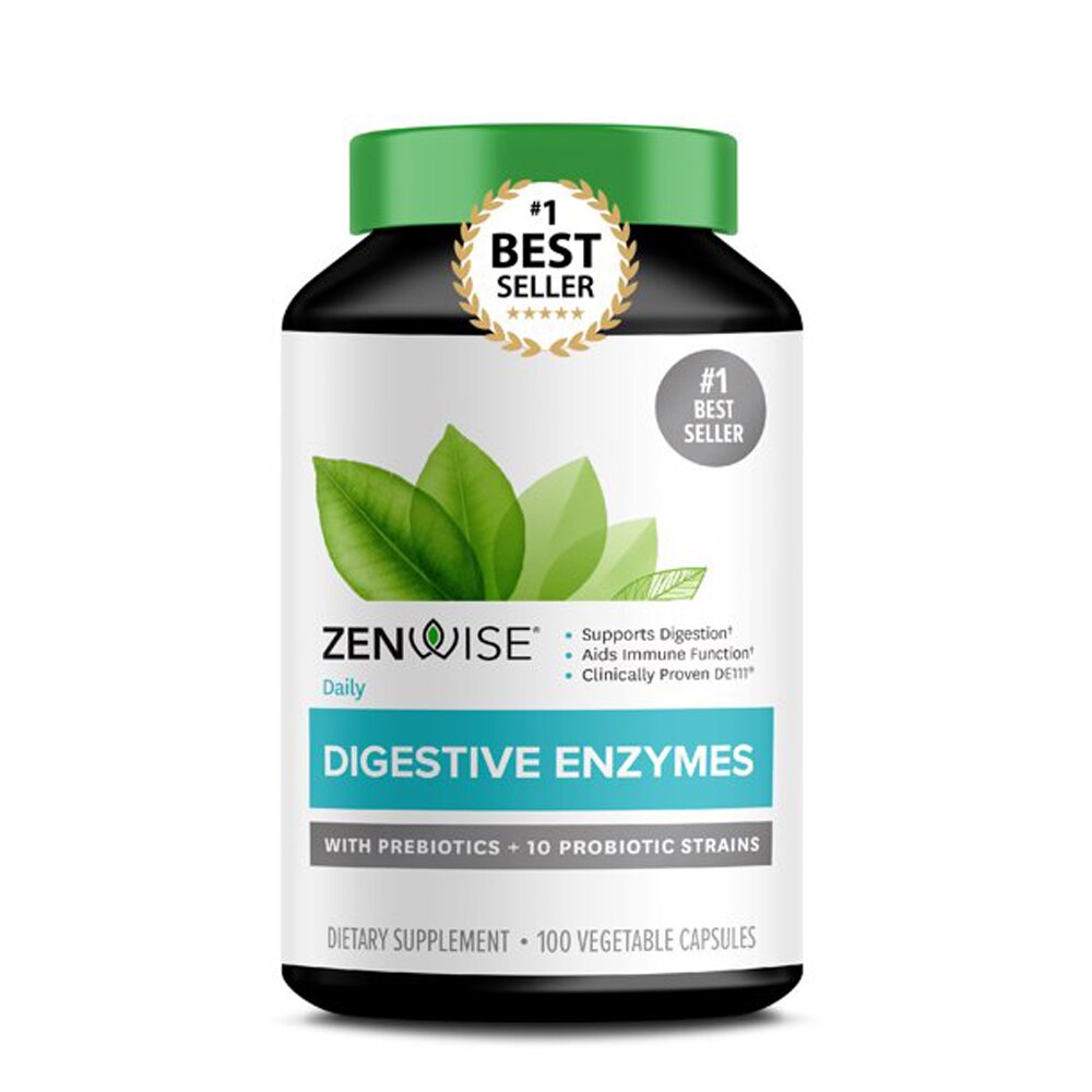 Zenwise Daily Digestive Enzymes with Prebiotics 100 Vegetable