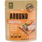 Abound Adult Cat & Kitten Food Pouch Turkey Stew with Vegetables in Gravy