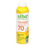 Alba Botanica Hawaiian Sunscreen Spray SPF 70 Fragrance Free