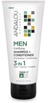 Andalou Naturals MEN Fortifying Shampoo plus Conditioner 3 in 1