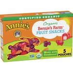 Annie's Homegrown Organic Bernie's Farm Fruit Snacks Natural Strawberry Raspberry & Orange
