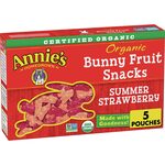 Annie's Homegrown Organic Bunny Fruit Snacks Summer Strawberry