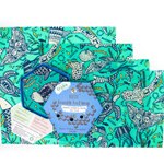 Buzzee Reusable Food Wraps 4-Pack Aqua