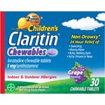 Claritin Children's 24 Hour Allergy Chewables Ages 2 Years and Older Grape